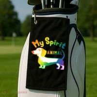My Spirit Animal Is The Dachshund Gift For Doxie Lovers Gift Golf Towel thumb 2