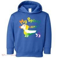 My Spirit Animal Is The Dachshund Gift For Doxie Lovers Gift Toddler Hoodie thumb 0