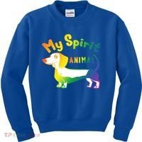 My Spirit Animal Is The Dachshund Gift For Doxie Lovers Gift Kids Sweatshirt thumb 0
