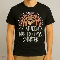 My Students Are 100 Days Smarter 100th Day Of School Teacher T-Shirt thumb 3