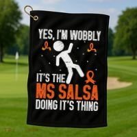 Multiple Sclerosis Awareness Ms Golf Towel thumb 1