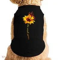 Multiple Sclerosis Awareness Sunflower Butterfly Doggie Tank thumb 0