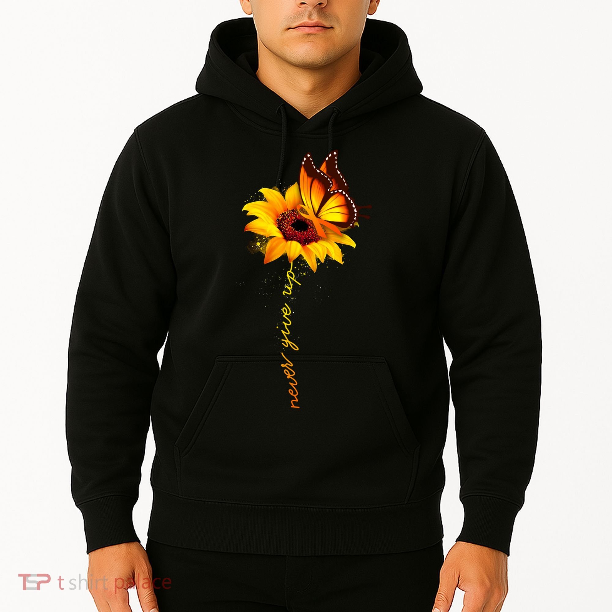 Multiple Sclerosis Awareness Sunflower Butterfly Hoodie