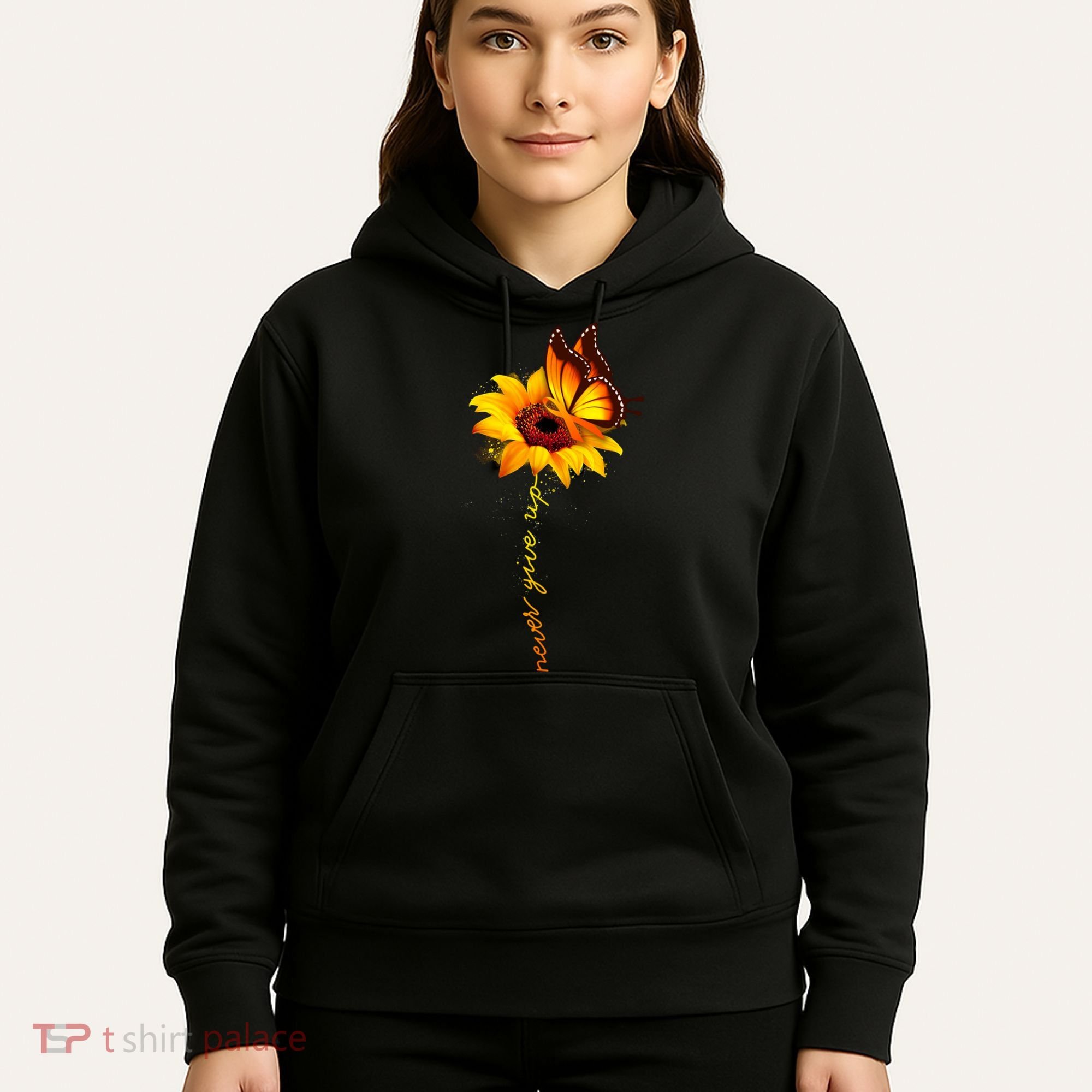 Multiple Sclerosis Awareness Sunflower Butterfly Hoodie