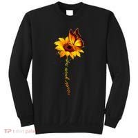 Multiple Sclerosis Awareness Sunflower Butterfly Sweatshirt thumb 0