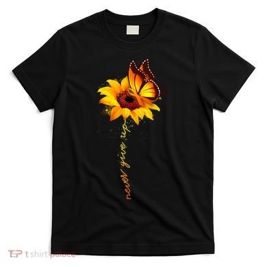 Multiple Sclerosis Awareness Sunflower Butterfly T-Shirt