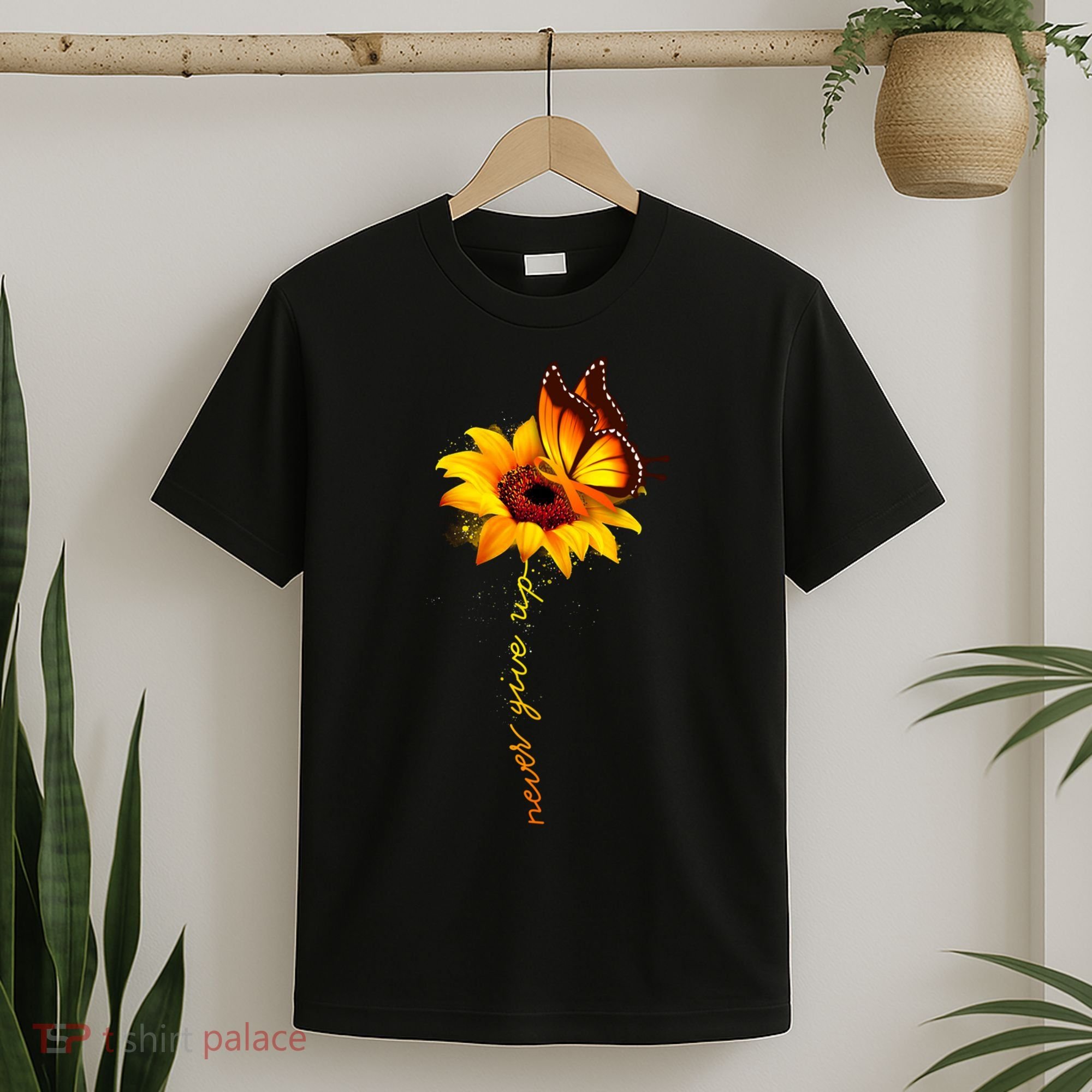 Multiple Sclerosis Awareness Sunflower Butterfly T-Shirt