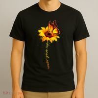 Multiple Sclerosis Awareness Sunflower Butterfly T-Shirt thumb 3
