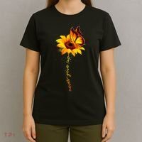 Multiple Sclerosis Awareness Sunflower Butterfly T-Shirt thumb 4