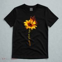 Multiple Sclerosis Awareness Sunflower Butterfly T-Shirt thumb 5