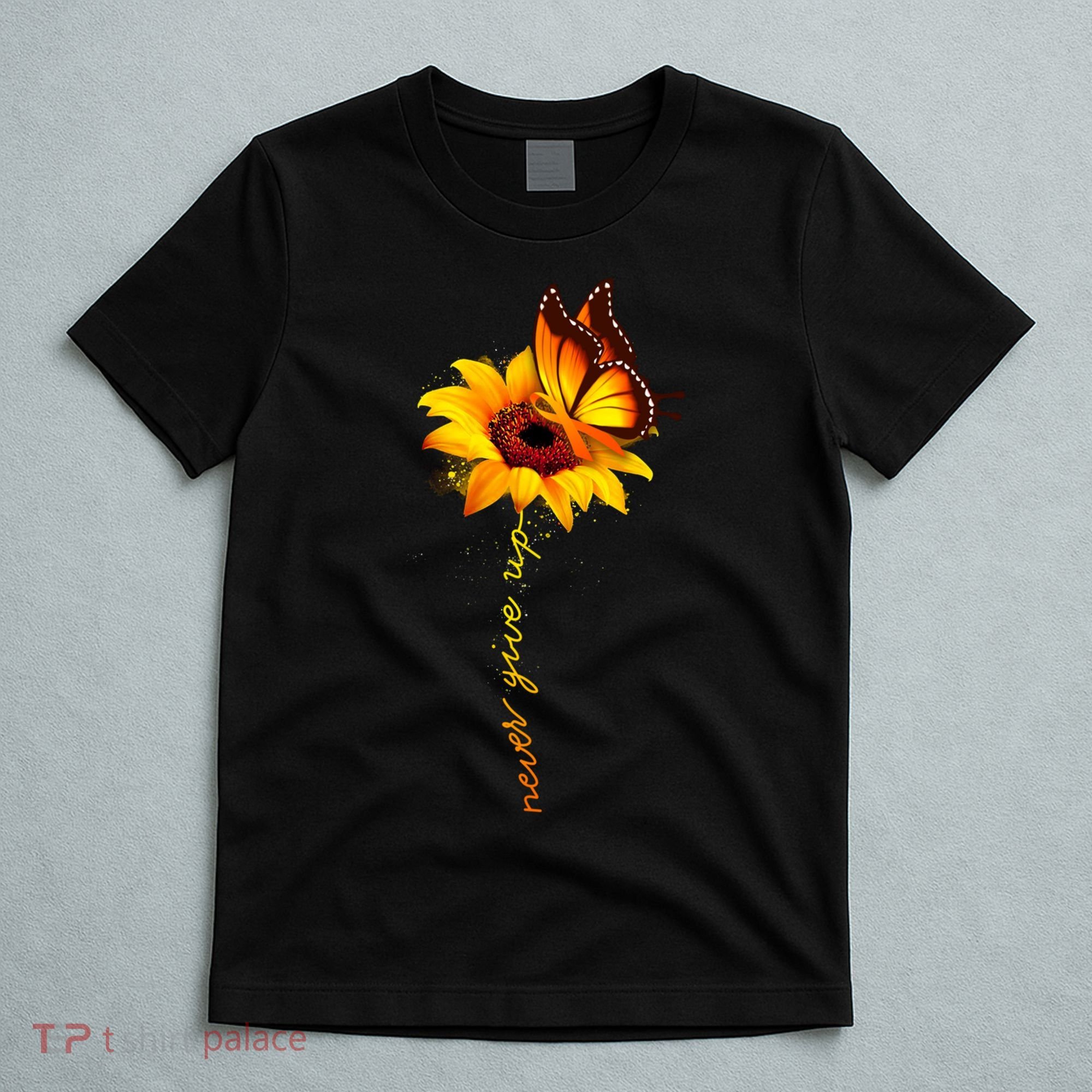 Multiple Sclerosis Awareness Sunflower Butterfly T-Shirt