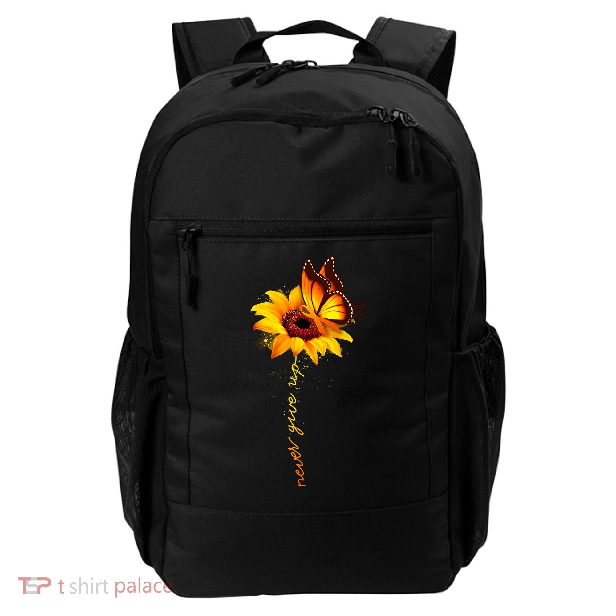 Multiple Sclerosis Awareness Sunflower Butterfly Backpack