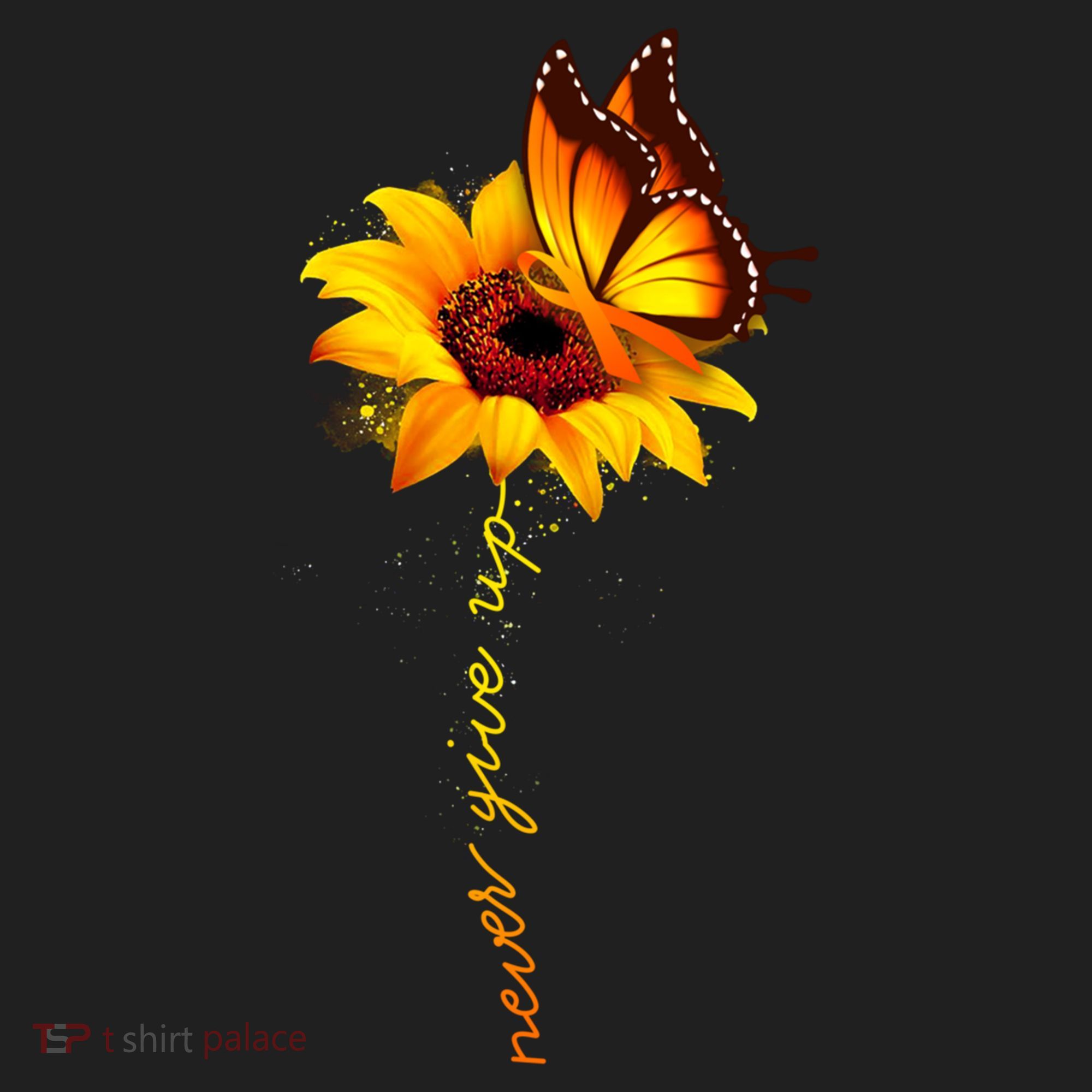 Multiple Sclerosis Awareness Sunflower Butterfly Beanie