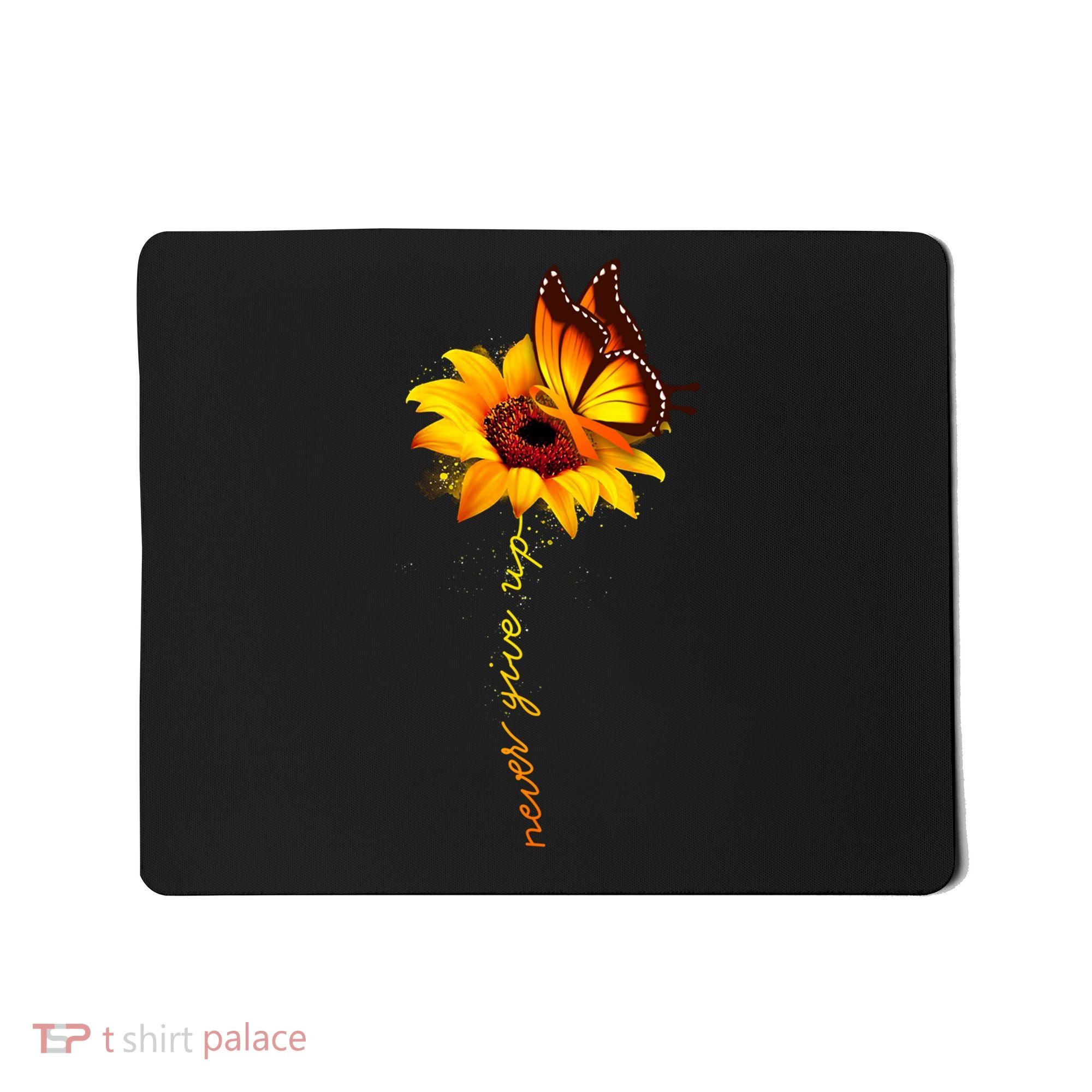 Multiple Sclerosis Awareness Sunflower Butterfly Mousepad