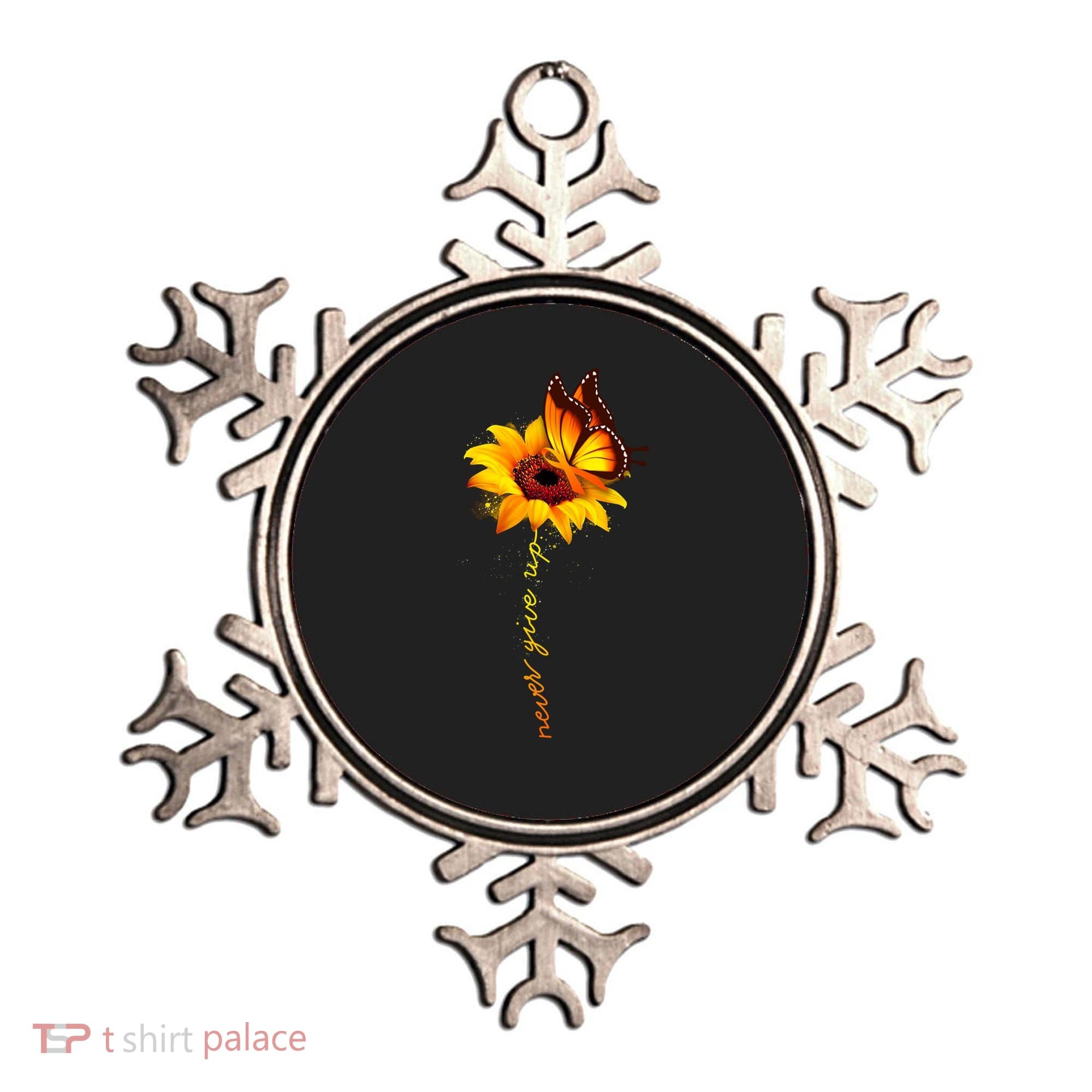 Multiple Sclerosis Awareness Sunflower Butterfly Ornament