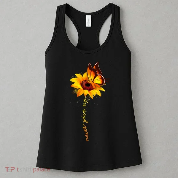 Multiple Sclerosis Awareness Sunflower Butterfly Women's Tank Top