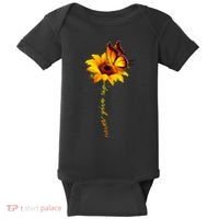 Multiple Sclerosis Awareness Sunflower Butterfly Baby Bodysuit thumb 0