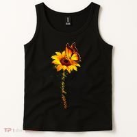Multiple Sclerosis Awareness Sunflower Butterfly Tank Top thumb 2