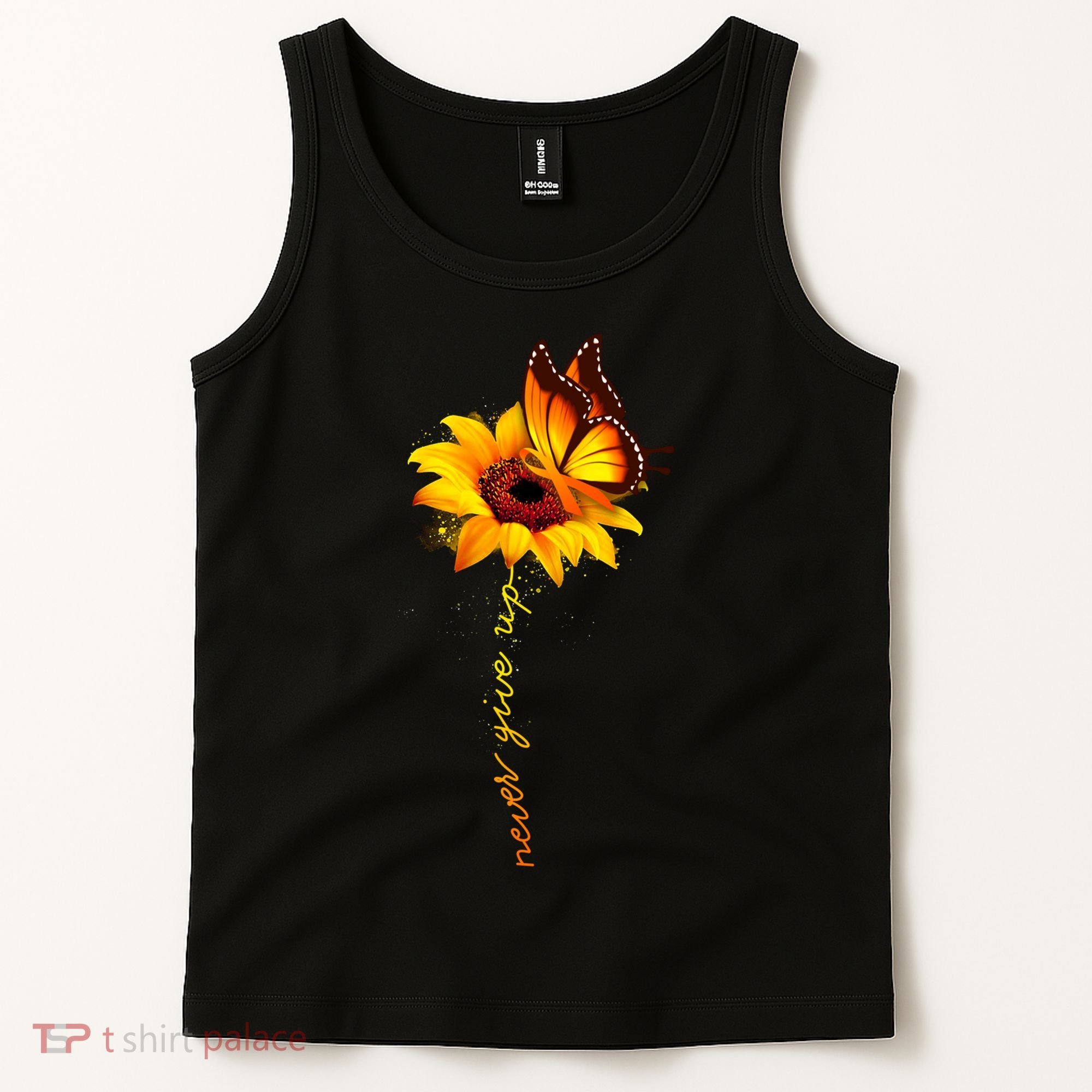 Multiple Sclerosis Awareness Sunflower Butterfly Tank Top