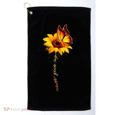 Multiple Sclerosis Awareness Sunflower Butterfly Golf Towel