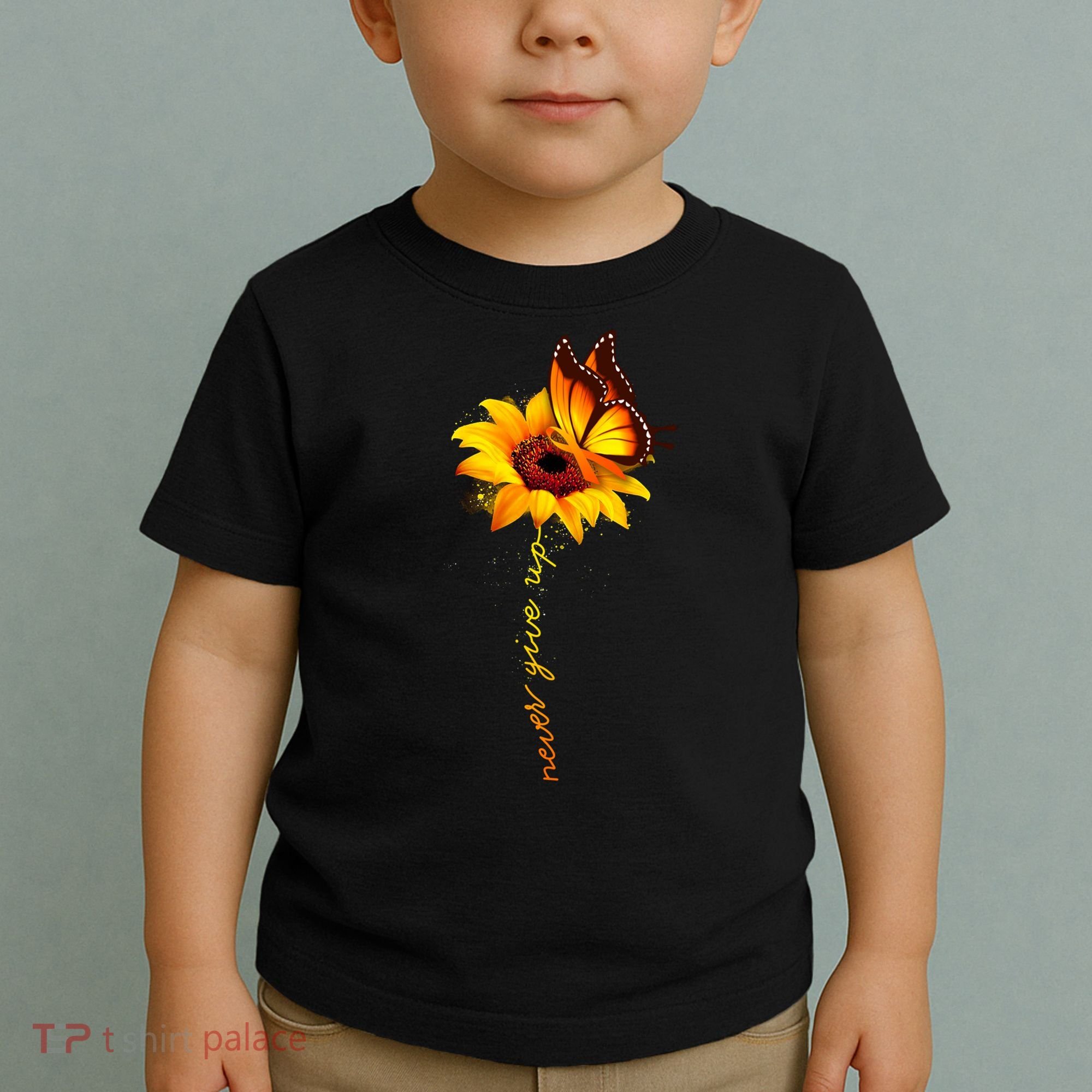 Multiple Sclerosis Awareness Sunflower Butterfly Toddler T-Shirt