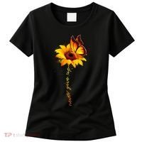 Multiple Sclerosis Awareness Sunflower Butterfly Women's T-Shirt thumb 0