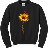 Multiple Sclerosis Awareness Sunflower Butterfly Kids Sweatshirt thumb 0