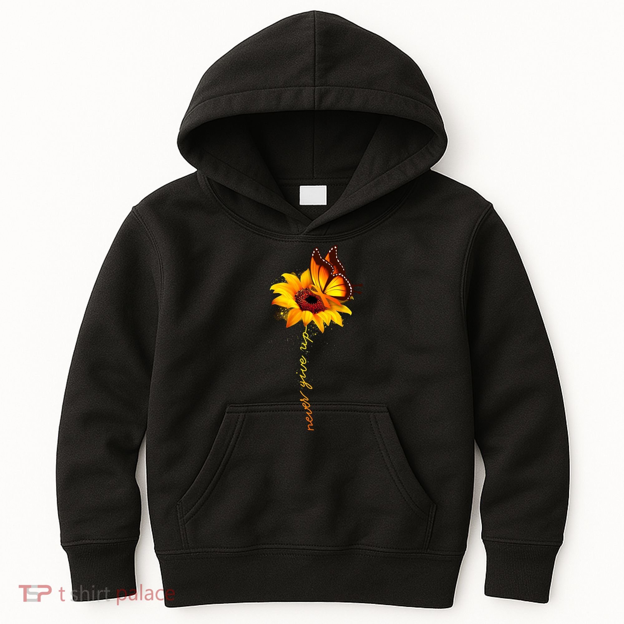 Multiple Sclerosis Awareness Sunflower Butterfly Kids Hoodie
