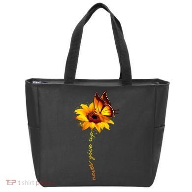 Multiple Sclerosis Awareness Sunflower Butterfly Tote Bag