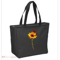 Multiple Sclerosis Awareness Sunflower Butterfly Tote Bag thumb 2