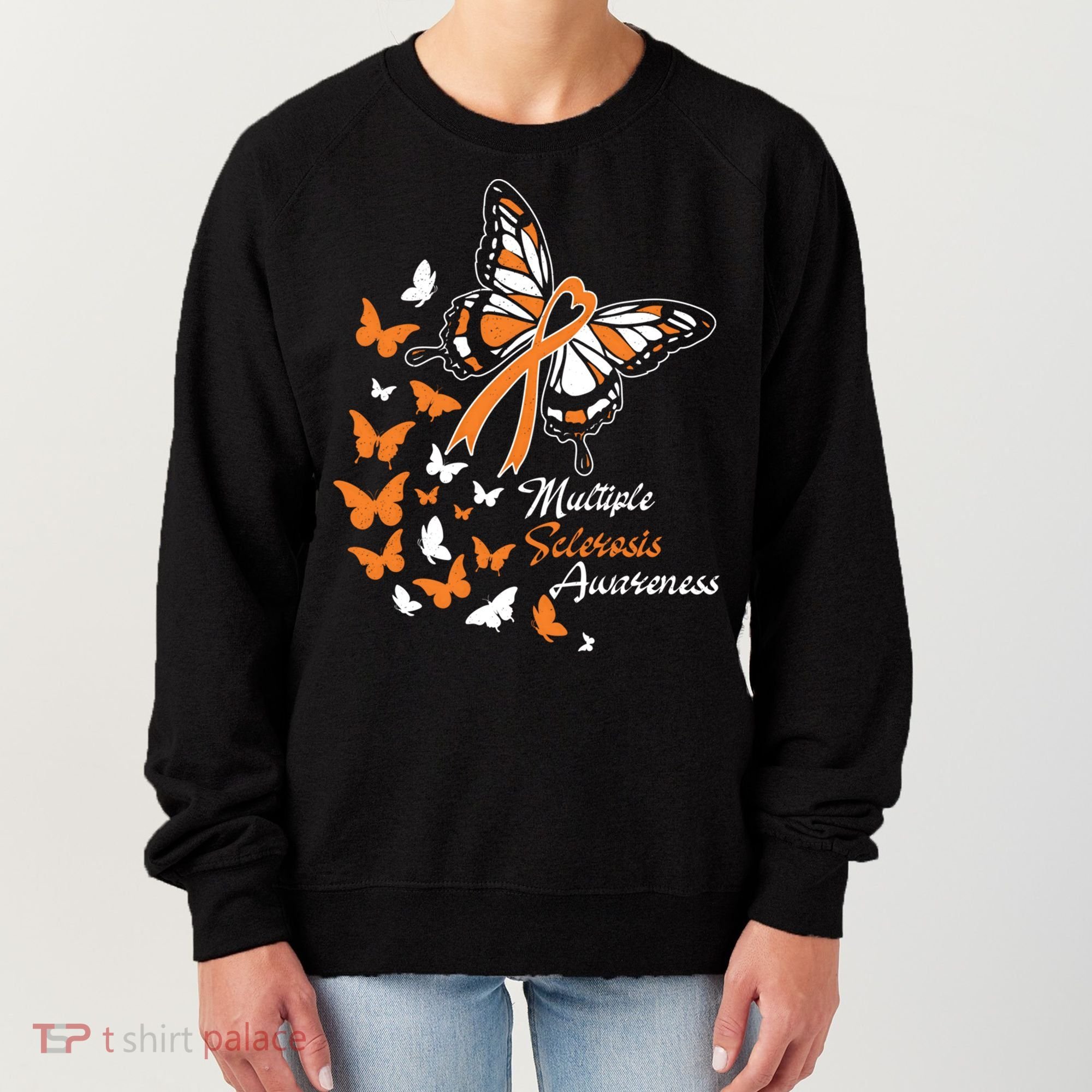 Multiple Sclerosis Awareness Butterflies Gift Cute Gift Funny Gift Women's Sweatshirt