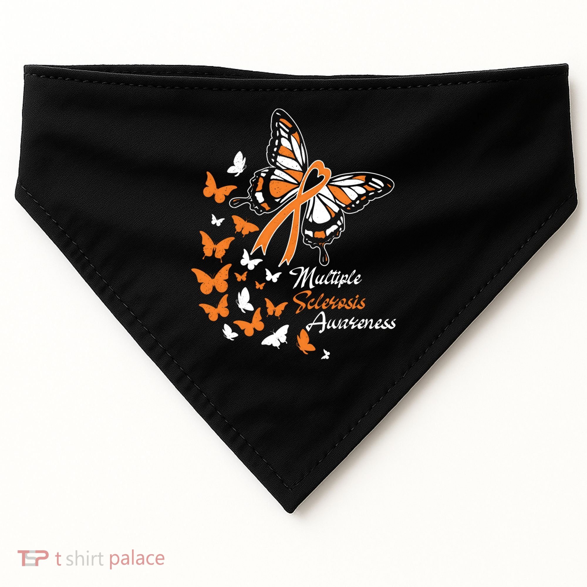 Multiple Sclerosis Awareness Butterflies Gift Cute Gift Funny Gift USA-Made Doggie Bandana