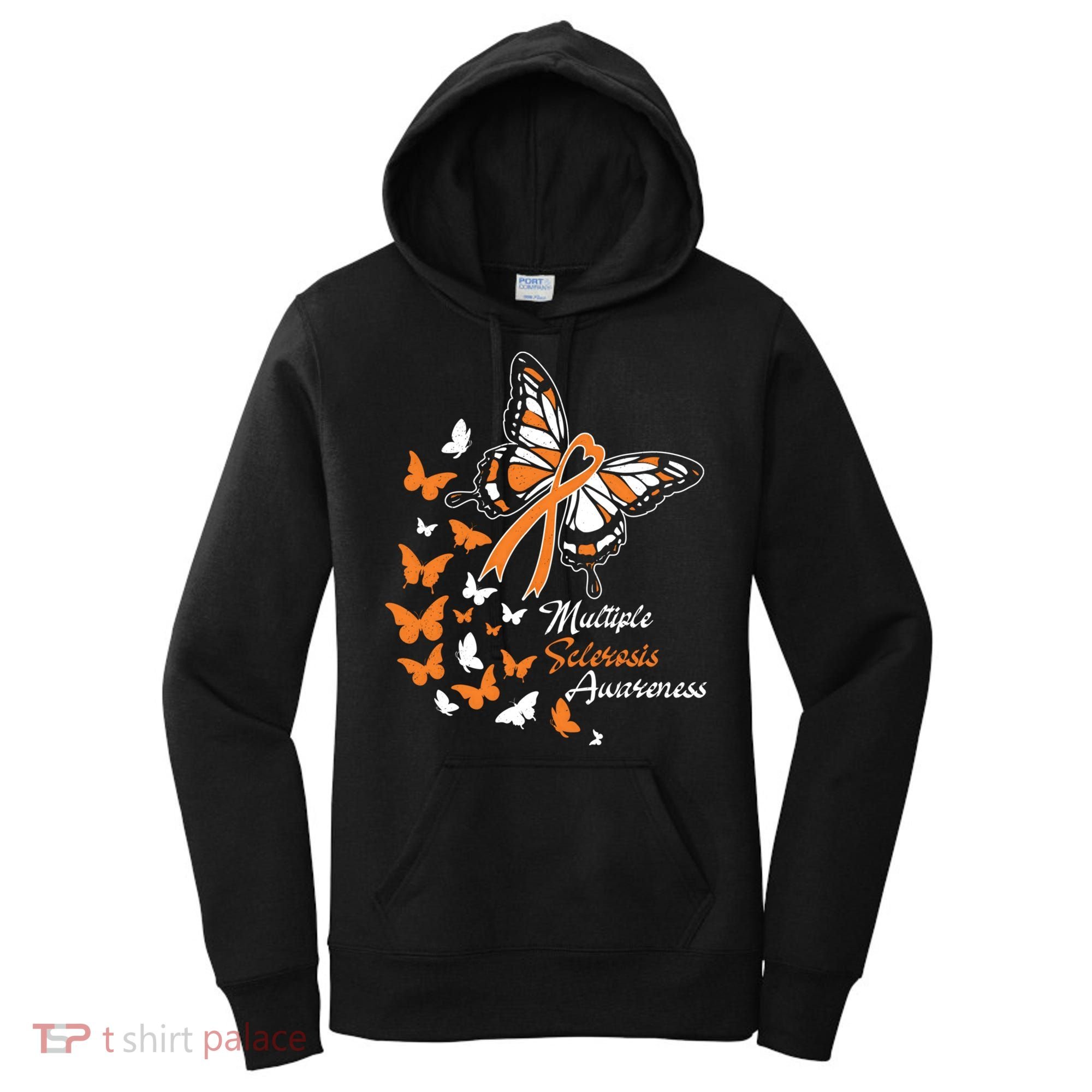 Multiple Sclerosis Awareness Butterflies Gift Cute Gift Funny Gift Women's Hoodie