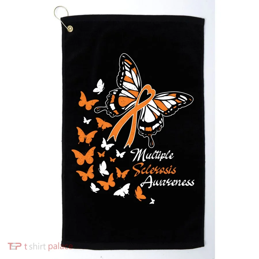 Multiple Sclerosis Awareness Butterflies Gift Cute Gift Funny Gift Golf Towel