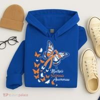 Multiple Sclerosis Awareness Butterflies Gift Cute Gift Funny Gift Hoodie thumb 4