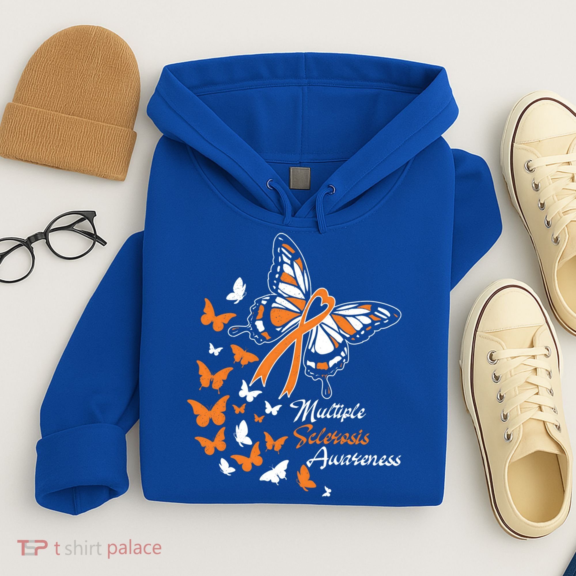 Multiple Sclerosis Awareness Butterflies Gift Cute Gift Funny Gift Hoodie
