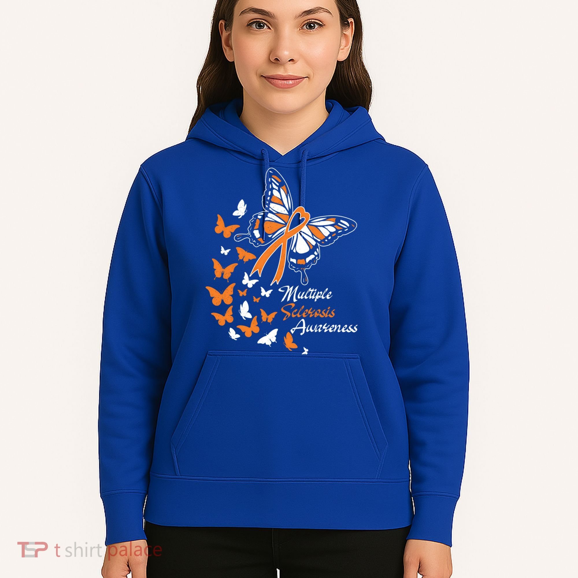 Multiple Sclerosis Awareness Butterflies Gift Cute Gift Funny Gift Hoodie