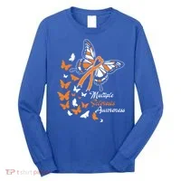 Multiple Sclerosis Awareness Butterflies Gift Cute Gift Funny Gift Long Sleeve Shirt thumb 0