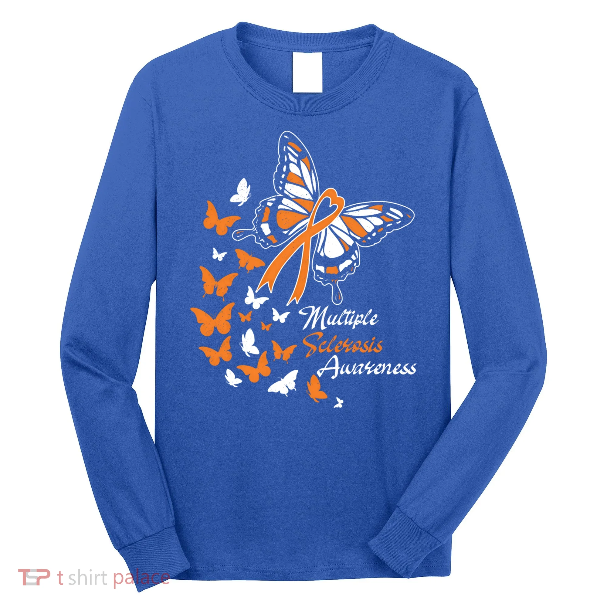 Multiple Sclerosis Awareness Butterflies Gift Cute Gift Funny Gift Long Sleeve Shirt