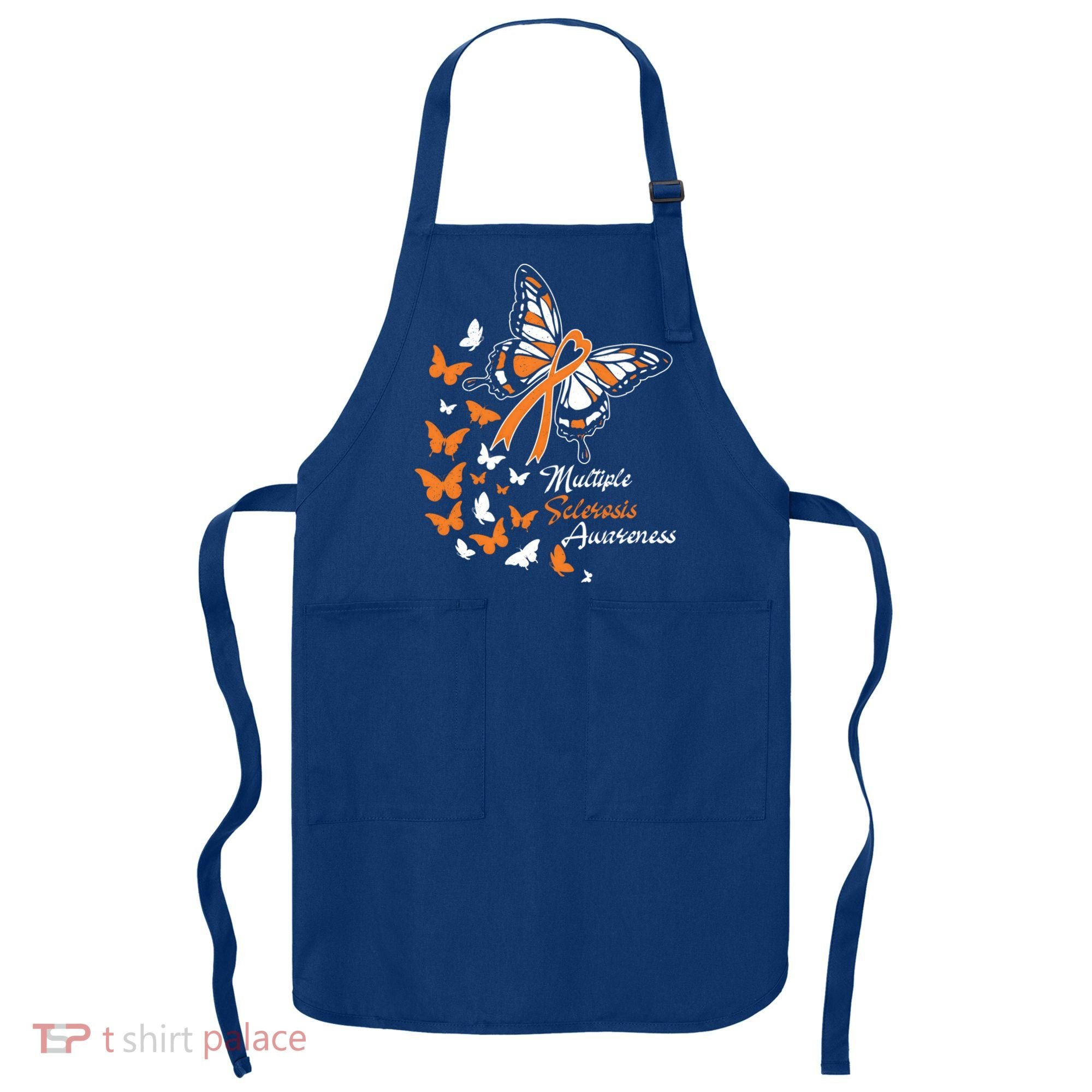 Multiple Sclerosis Awareness Butterflies Gift Cute Gift Funny Gift Apron