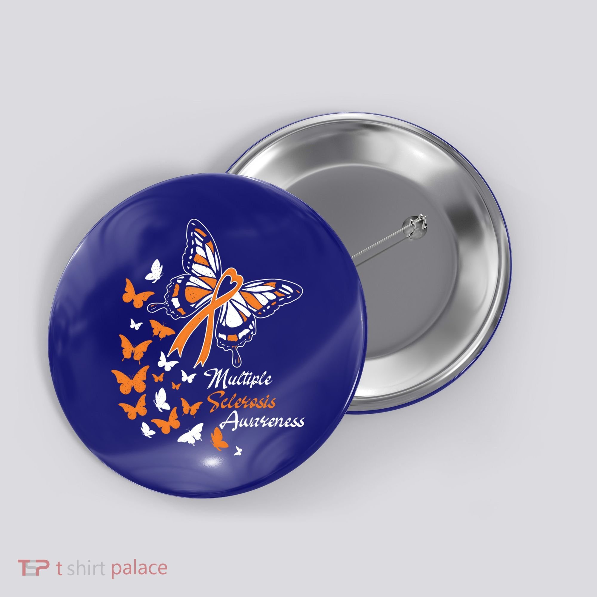 Multiple Sclerosis Awareness Butterflies Gift Cute Gift Funny Gift Button