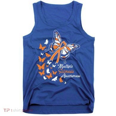 Multiple Sclerosis Awareness Butterflies Gift Cute Gift Funny Gift Tank Top