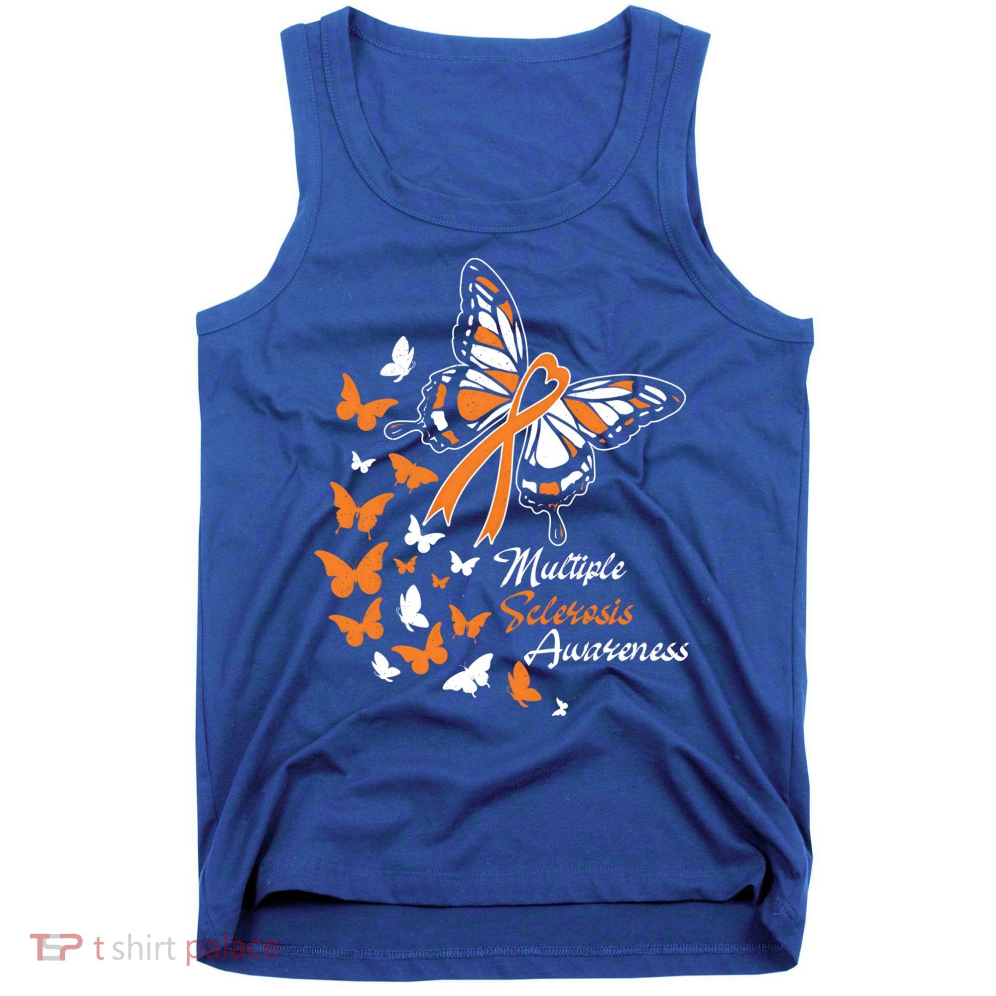 Multiple Sclerosis Awareness Butterflies Gift Cute Gift Funny Gift Tank Top
