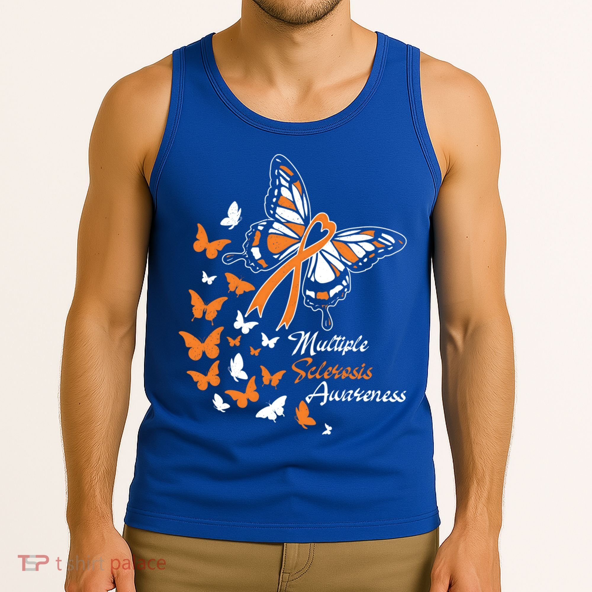 Multiple Sclerosis Awareness Butterflies Gift Cute Gift Funny Gift Tank Top