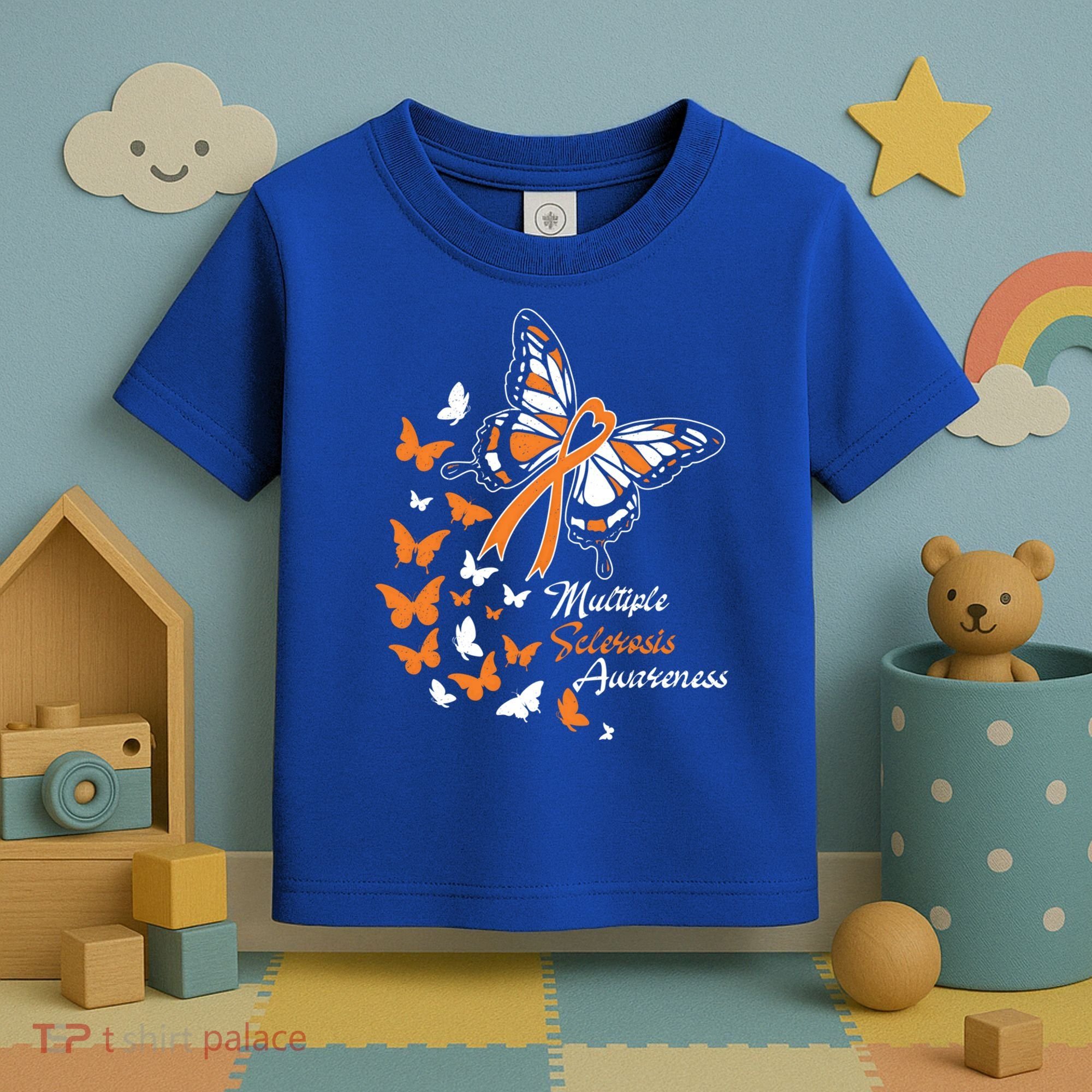 Multiple Sclerosis Awareness Butterflies Gift Cute Gift Funny Gift Toddler T-Shirt
