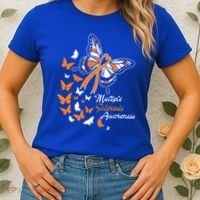 Multiple Sclerosis Awareness Butterflies Gift Cute Gift Funny Gift Women's T-Shirt thumb 2
