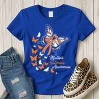 Multiple Sclerosis Awareness Butterflies Gift Cute Gift Funny Gift Women's T-Shirt thumb 3