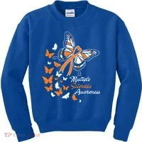 Multiple Sclerosis Awareness Butterflies Gift Cute Gift Funny Gift Kids Sweatshirt thumb 0