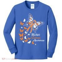 Multiple Sclerosis Awareness Butterflies Gift Cute Gift Funny Gift Kids Long Sleeve Shirt thumb 0