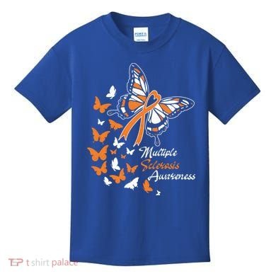 Multiple Sclerosis Awareness Butterflies Gift Cute Gift Funny Gift Kids T-Shirt